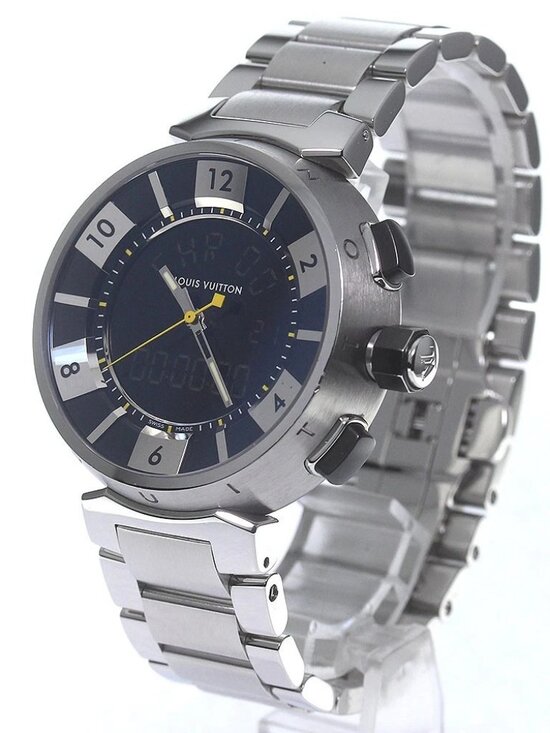 LOUIS VUITTON Tambour in black Q118F Black / Silver Dial QZ Men\'s Watch_791639 main image 6